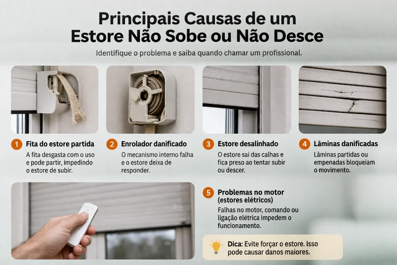 Causas de um Estore Avariado