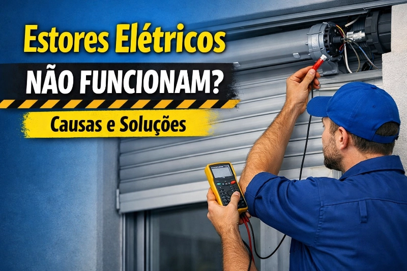 estores elétricos não funcionam