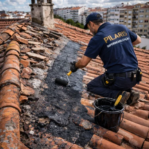 impermeabilização de telhados lisboa com telhado danificado